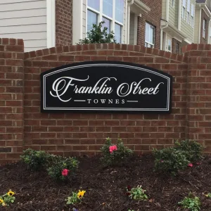 Townhome complex monument sign