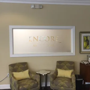 Interior frosted window decal