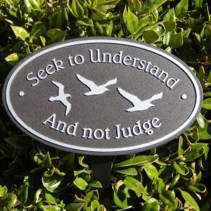 Outdoor inspirational stake plaque