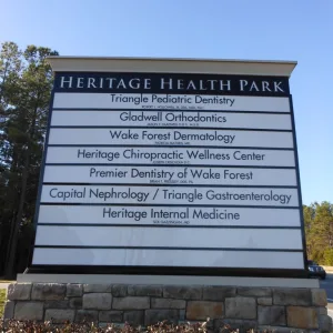 Business office exterior directory sign