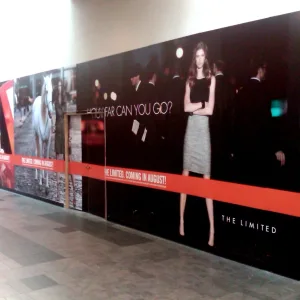 Store coming soon mall print exterior wrap