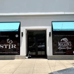 Restaurant coming soon window graphics
