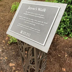 Memorial outdoor plaque