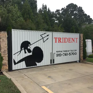 Dumpster door vinyl logo decal