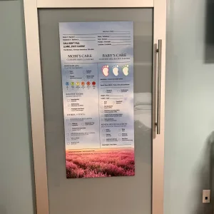 Custom medical dry erase symptom information board