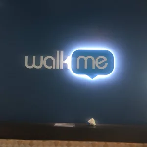 Illuminated logo wall sign