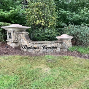 Neighborhood entrance sign