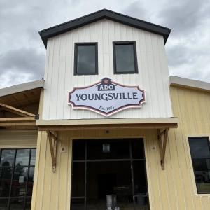 Exterior front entrance retail sign