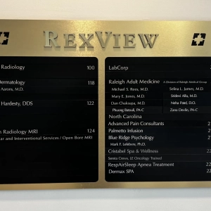 Medical offices interior directory sign