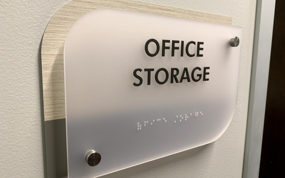 Accessible Office Storage Sign
