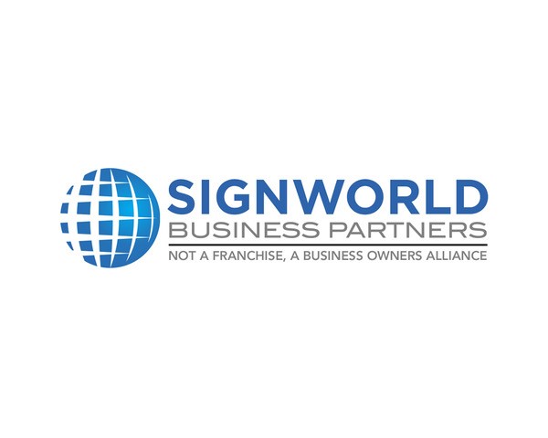  "Sign World Logo: Your Partner in Signage Solutions"